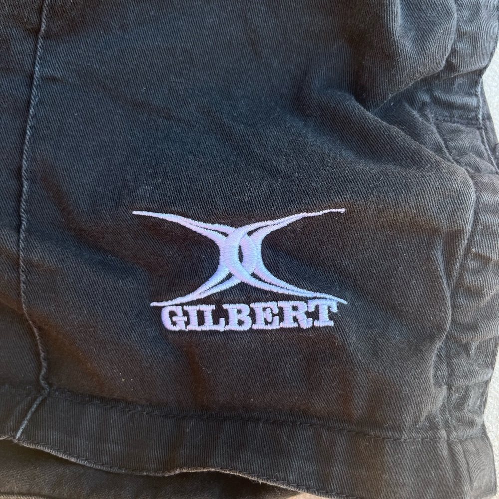Gilbert Rugby black shorts size small